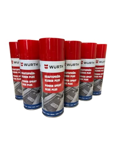 6x Würth Kraftsprühkleber Plus 400 ml Kraftsprühkleber Sprühkleber für Schwammscheibe Reibebrett Kleber von Handelskönig