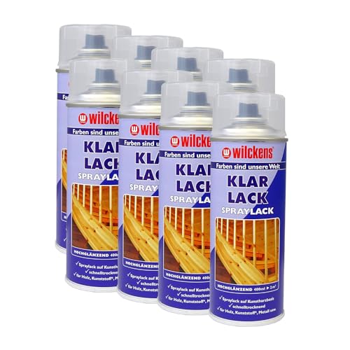 8x Wilckens Lackspray Klarlack Hochglanz 400 ml Schutzlack Sprühlack Schutzspray Spray von Handelskönig