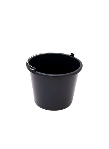 Handelskönig Baueimer 5 l Mörteleimer Eimer Wassereimer Behälter schwarz Kübel Wanne Maurereimer von Handelskönig