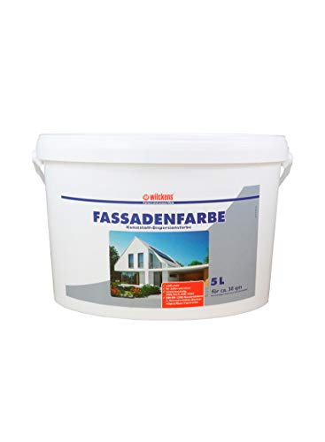 Fassadenfarbe 5 Liter ca. 30 m² Wilckens Farbe Außen Dispersion Fassade weiß Beton Mauerwerk von Handelskönig