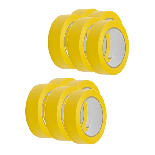 Handelskönig 10 x PVC-Schutzband gelb 30 mm gerillt Klebeband Putzerband Putzband von Handelskönig