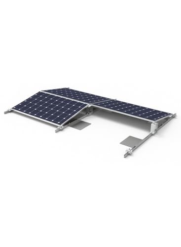 Handelskönig Flachdachhalterung für 4 Solarmodule mit Ost-West-Aurichtung - komplettes Montageset zur Befestigung von 4 Modulen auf Flachdach, Aufstellungwinkel 10° Handelskönig Flachdachhalterung für 4 Solarmodule mit Ost-West-Aurichtung - komplettes Montageset zur Befestigung von 4 Modulen auf Flachdach, Aufstellungwinkel 10° von Handelskönig