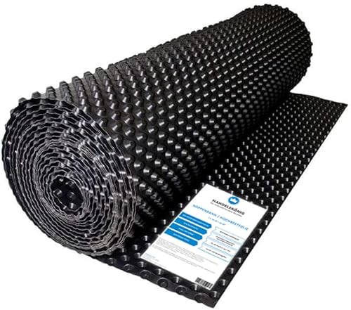 Handelskönig Hochbeetfolie Noppenfolie Noppenbahn Grundmauerschutz 1 m x 20 m = 20 m² Dichtungsbahn Drainage, Sauberkeitsschicht ohne Weichmacher von Handelskönig