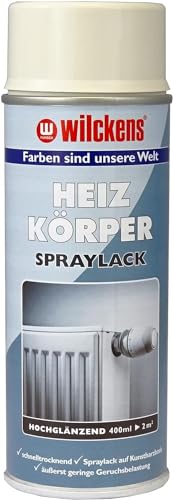 Heizkörper Lackspray weiß glänzend 400 ml Wilckens ca. 2 m² Spraylack Kunstharzbasis Boiler Rohre Radiator von Handelskönig