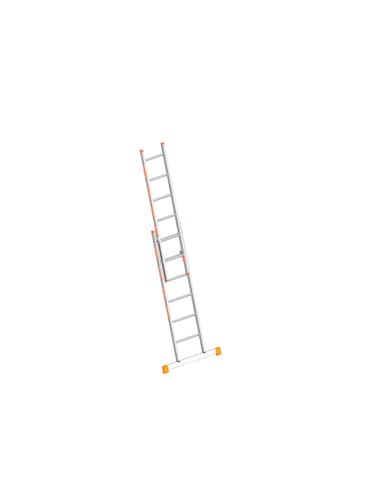 Layher Schiebeleiter 2 x 6 Sprossen / 175 cm - 295 cm Länge Leiter Stehleiter TOPIC zweiteilig Alu Aluminiumleiter Bauleiter Anlegeleiter von Handelskönig