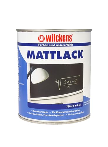 Mattlack Schwarz ca. 10 qm/Liter Wilckens Innen AUßen Lack Lackfarbe matt Metall Holz von Handelskönig