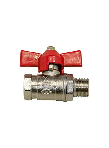 Minikugelhahn 3/8" mit Doppelflügelgriff für Luftarmatur Feinputzgerät Kugelhahn von Handelskönig