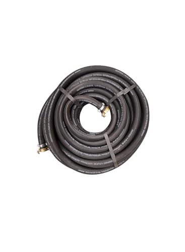Semperit Pressluft- und Wasserschlauch schwarz mit zwei Messingkupplungen - ideal für die Baustelle (3/4 Zoll, 40 m) von Handelskönig
