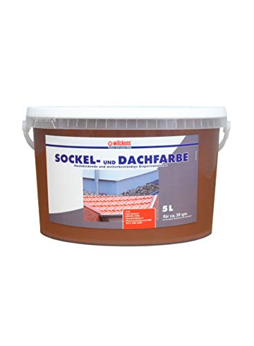 Sockel- & Dachfarbe Ziegelrot matt 5 LITER ca. 30 m² Wilckens Sockelfarbe Dachfarbe Farbe wasserverdünnbar UV-STABIL von Handelskönig