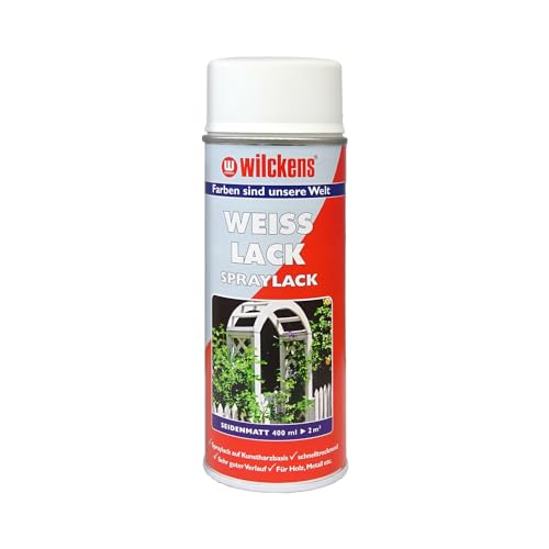 Weisslack Spray seidenmatt 400 ml Innen & Außen Wilckens ca. 2 m² Spraylack Lack von Handelskönig