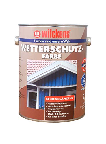 Wetterschutzfarbe 2,5 l Farbe Schwedenrot ca. 25 m² Holzfarbe Innen Außen Wilckens Deckfarbe von Handelskönig