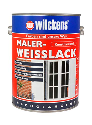 Wilckens Maler-Weisslack 750 ml Decklack Lackfarbe Kunstharz-Decklack Farblack Lack von Handelskönig