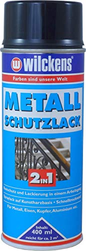 Wilckens Metall-Schutzlack 2in1 Schwarz 400 ml Schutzspray Korrosionsschutz Spray Lackspray Sprühlack von Handelskönig