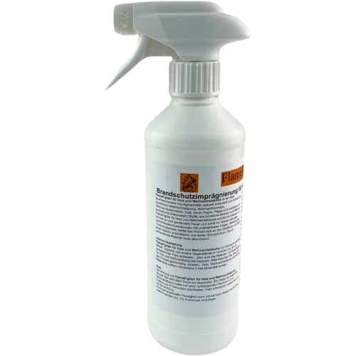 FlameFighter - 500ml Brandschutzimprägnierung für Holz, Papier und Weihnachtsbäume - Brandschutzmittel - Brandausbreitungstest bestanden - Brandschutzklasse 1 - DIN 4102 B1 FlameFighter - 500ml Brandschutzimprägnierung für Holz, Papier und Weihnachtsbäume - Brandschutzmittel - Brandausbreitungstest bestanden - Brandschutzklasse 1 - DIN 4102 B1 von Handelsonderneming Eutraco