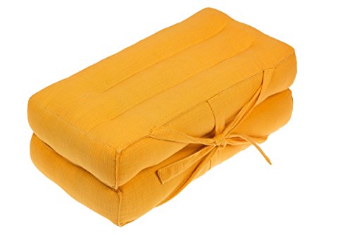 Handelsturm Thaikissen Faltbares Sitzkissen 40x40 für Entspannung, Meditation oder Yoga (gelb Uni) von Handelsturm Thaikissen