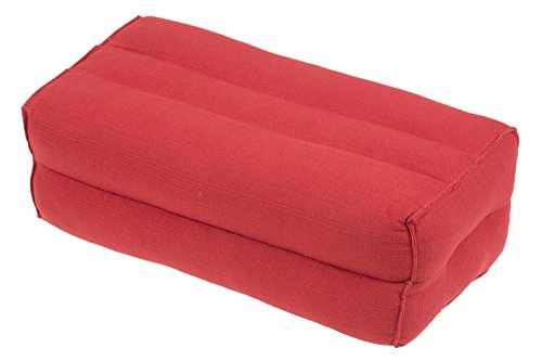 Handelsturm Kissen Block 35x15x10 mit Füllung aus Kapok. Perfekt für Meditation, Yoga und Entspannung (Rot) von Handelsturm