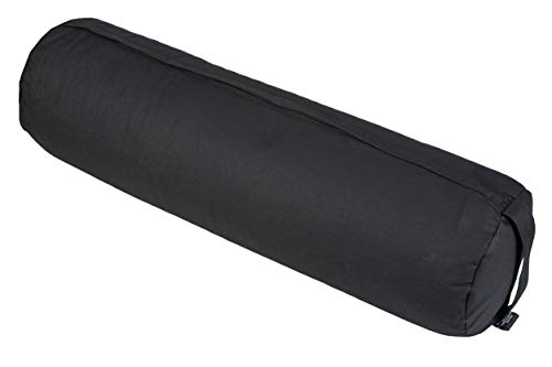 Handelsturm Kissen Rolle 70x20 cm Yoga Bolster mit Füllung aus 100% natürlichem Buchweizenspelz Nackenrolle Yogarolle nachfüllbar von Handelsturm