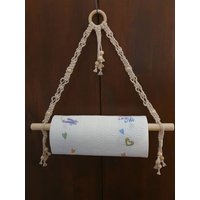 Küchenrollen Halterung Makramee Handmade von HandemadeKreativ