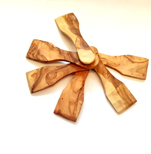 Handgefertigt Olivenholz Raclette Schaber Spachtel 6 St ca. 10,5 cm von Handgefertigt