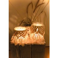 Makramee Tisch - Windlicht von HandgemachtMitSarah