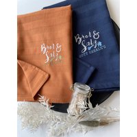 Geschirrtuch Bestickt, Küchentuch, Einzug, Umzug, Geschenkidee Eigenheim von Handgemachtesmitlieb