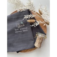 Geschirrtuch Bestickt, Küchentuch, Einzug, Umzug, Geschenkidee Eigenheim von Handgemachtesmitlieb