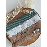 Wickeltasche, Windeltasche, Eukalyptus, Eukalyptusbaby, Babyboy, Babygeschenk, Windelclutch, Geschenk Zur Geburt, Windeltasche Mit Name von Handgemachtesmitlieb