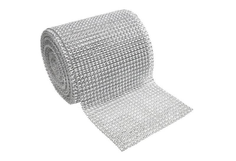 Handi Stitch Dekoobjekt Silber Strass Band - 9,14m x 12cm - Weihnachtsbaum (1 St) von Handi Stitch