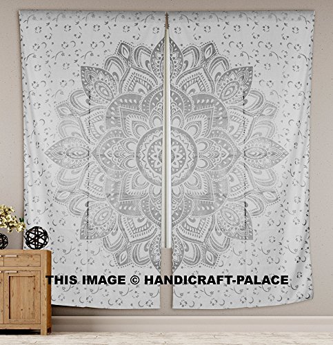 Handgefertigter Mandala-Vorhang als Fenster-, Tür- oder Balkondekoration, Boho-Set, Fenster- und Wandbehang im Ethno-Stil von Handicraft-Palace von Handicraft-Palace