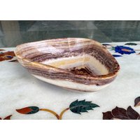 Natürliche Onyx Marmorschale, Steinschale, Geschenk von HandicraftArtisan