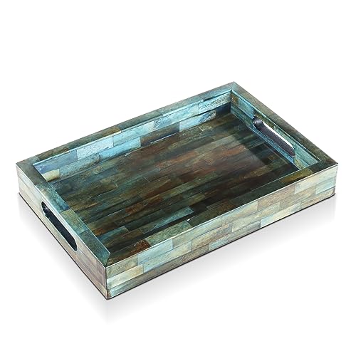 Handicrafts Home Grünspan Tabletts Ideal Ottomane Tablett Mehrzweck Knochen Inlay Servieren Tablett oder Einfach Benutzen wie EIN Dekorativ Tablett [12X8] von Handicrafts Home