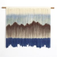 Bohemian Makramee Wandbehang, Wandbehang Gewebt, Moderne Boho Wanddekoration, Dip Dye Wandteppich, Wandkunst, Kulisse Dekor von HandiworkWallDecor