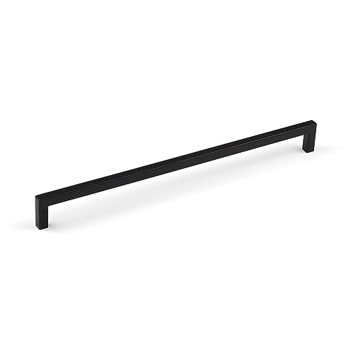 Quadratischer Griff für Küchenschrank, 320 mm Mitte, Mattschwarz von Handle & Home
