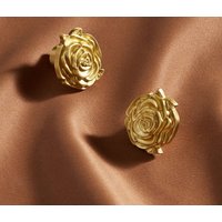 Goldene Rose Messingknopf Wohnzimmer Möbelknopf Schrank Schubladenknopf Küchenknopf Einloch-Schrankknopf Türschrankknopf-A153 von HandleandKnobstores