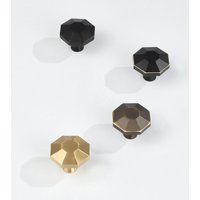 Polygon Messingknopf Möbelknopf Achteck Schranktür Kaffee Pull Schublade Einloch Kleiderschrank Goldgriff Schwarz Pull-A88 von HandleandKnobstores
