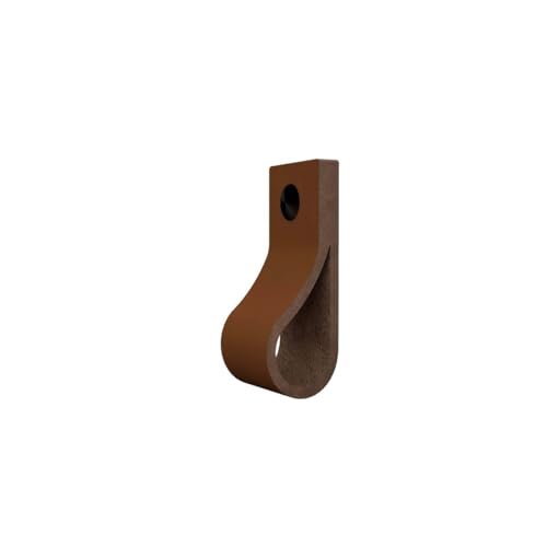 Handles and more - 4 x Ledergriffe für Möbel - Hellbraun - Größe M 12,6cm - inkl. 3 Schraubenfarben - Schrankgriffe Leder - Türgriffe Leder - Ledergriffe für Schuhschrank & Schublade - Lederschlaufen von Handles and more