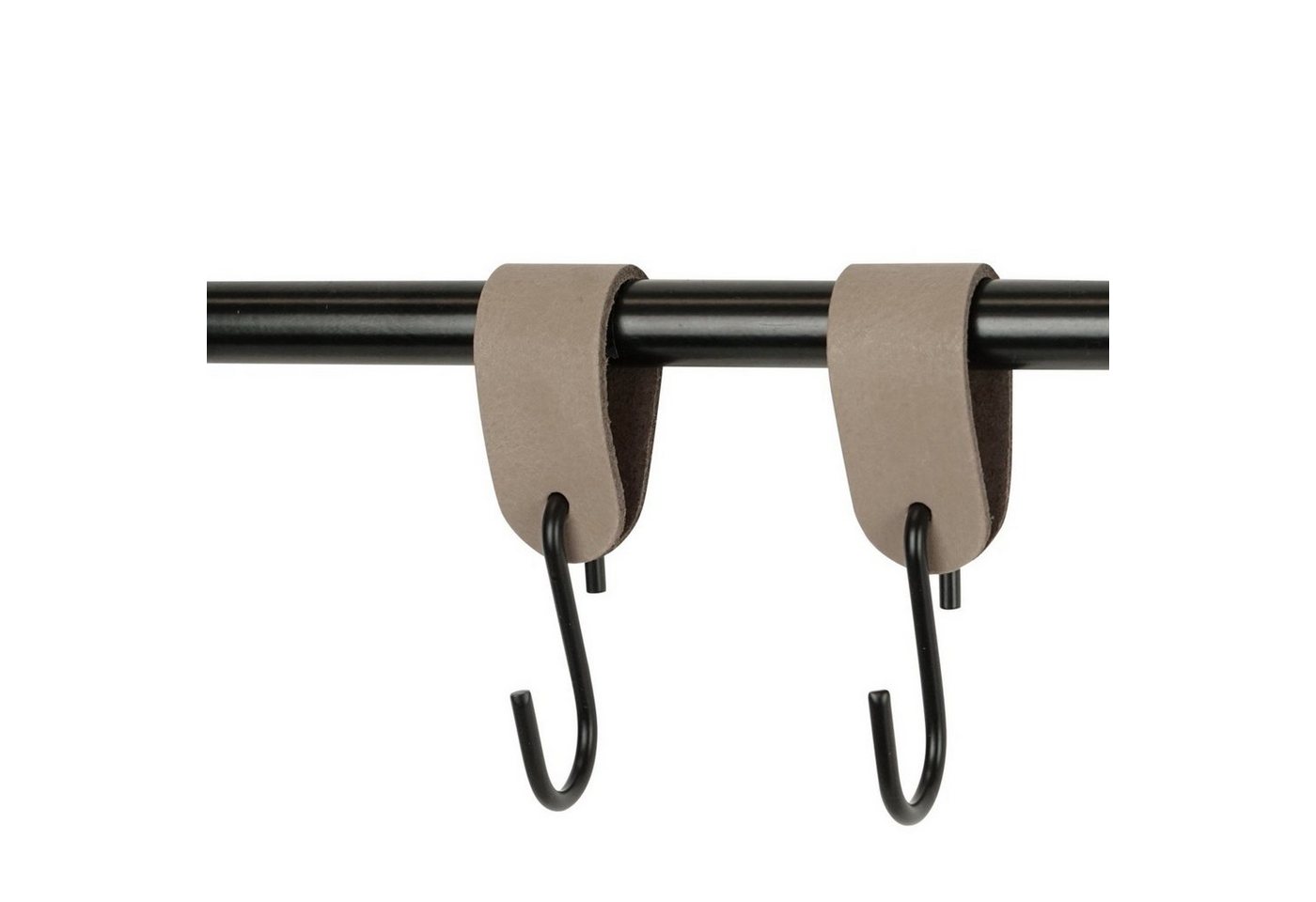 Handles and more S-Haken Leder Aufhänger Grösse S 2er Set taupe Handles and more S-Haken Leder Aufhänger Grösse S 2er Set taupe von Handles and more