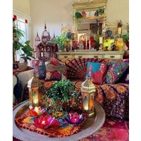 Boho Sofa Wirft Decke Große Mandala 100% Baumwolle Werfen - Bunte Tagesdecke Große Überwurf von HandloomCafe