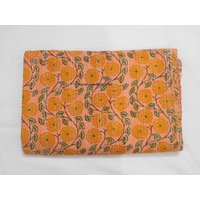 Floral Print Kantha Quilt Handgemachte Baumwolle Tagesdecke von HandloomPalaceArt