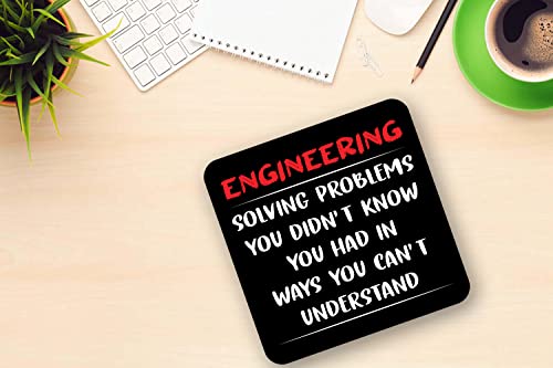 Engineering Solving Problems Tasse & Untersetzer Set Ingenieure lustiges Geschenk Kaffeetasse (Untersetzer) von Handmade By Stukk