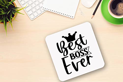 Tasse mit Aufschrift Best Boss Ever, lustiges Geschenk für Büro, Boss, Geburtstag, Kaffeetasse, Geschenk (Untersetzer) von Handmade By Stukk