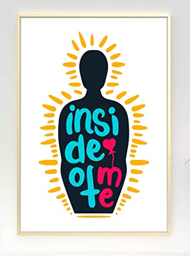 Handmade By Stukk Inside Of Me Motivational Inspirational Love Positive Zitat Poster Wand (A5 – 148 x 210 mm) von Handmade By Stukk