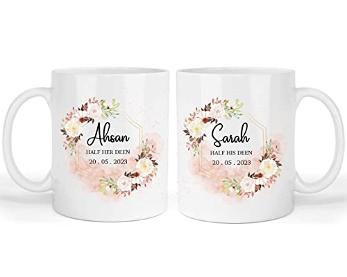 Islamisches Tassen-Set für Paare, personalisierbar, perfekt als Geschenk für Paare, Hochzeitsgeschenke von Handmade By Stukk