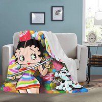 Betty Boop Decke Fleece Dekoration Reisen Geschenke Für Sie von HandmadeArtShopCo