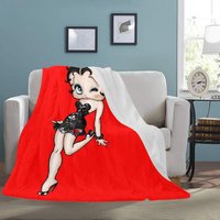 Betty Boop Decke Fleece Dekoration Reisen Geschenke Für Sie von HandmadeArtShopCo