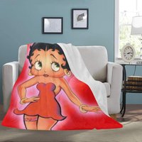 Betty Boop Decke Fleece Dekoration Reisen Geschenke Für Sie von HandmadeArtShopCo