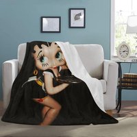 Betty Boop Decke Fleece Dekoration Reisen Geschenke Für Sie von HandmadeArtShopCo