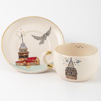 Handgemachte Istanbul Keramik Kaffeetasse Set 24K Gold Detail Handgemachte Istanbul Keramik Kaffeetasse Set 24K Gold Detail von HandmadeBskCeramics