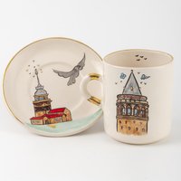 Handgemachte Keramik Istanbul Tasse 24K Gold Kaffee, Tee, Espresso Handgemachte Keramik Istanbul Tasse 24K Gold Kaffee, Tee, Espresso von HandmadeBskCeramics