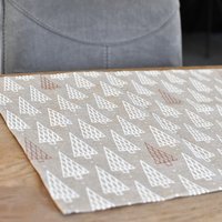 Platzset Tannenbäume, Tischset Winter, Rot Weiß Beige Weihnachten, Platzdeckchen, Tischdecke, Tischläufer, Tannenbaum Weihnachten von HandmadeByDoene